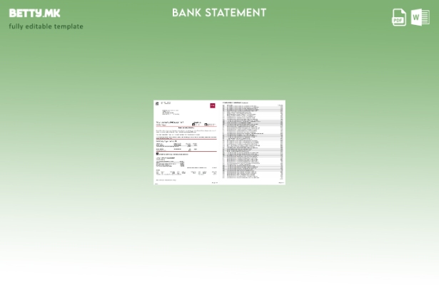 Модерен стил на САД Вашингтон BB&T Шаблон за збор страници за извод од банка